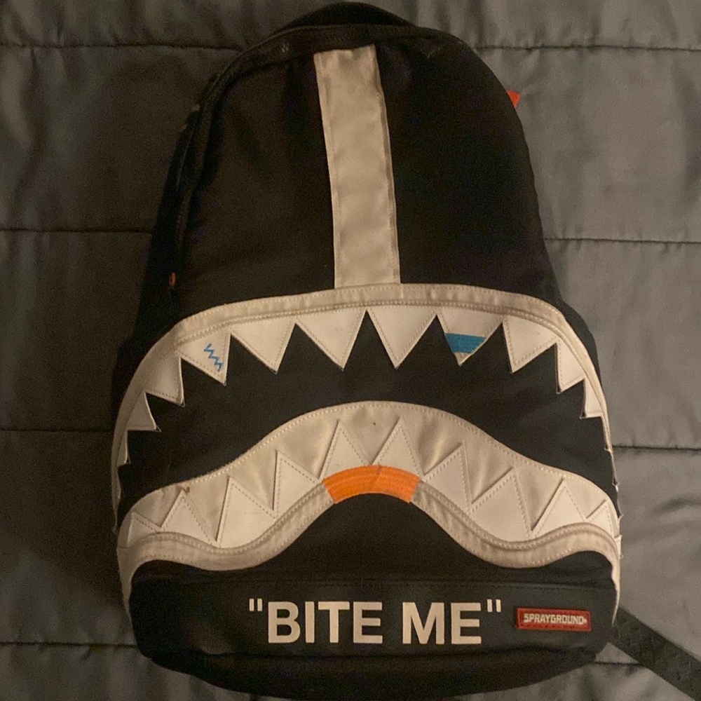 BITE ME SHARK (BLACK) BACKPACK
